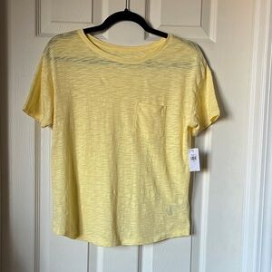 Old Navy Pale Yellow Pocket Tee